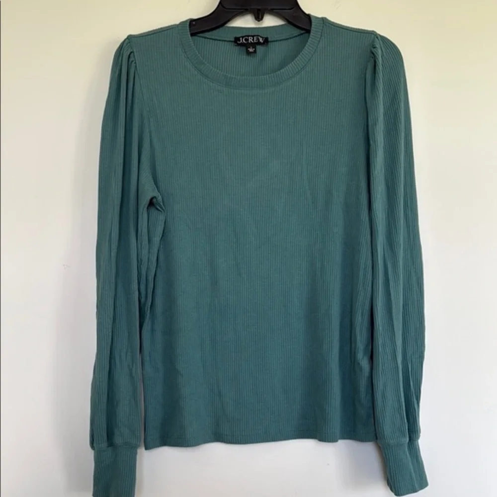 J. Crew Green Fitted Long Sleeve T-Shirt